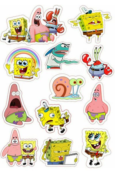 Sticksy Spongebob Stickerphone Laptop Notebook Tablet Notebook Flask Sticker Sticker St311