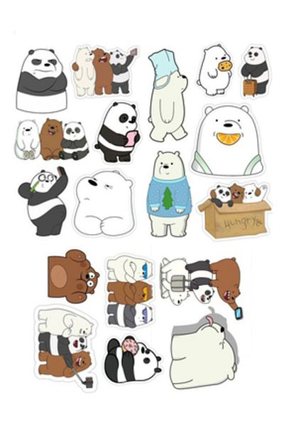 Sticksy We Bare Bearssticker Phone Laptop Notebook Tablet Notebook Flask Sticker Sticker St215