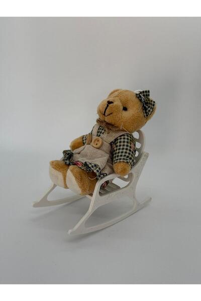 cevizdizayn Cevizdizayn Baybbear Mini Sallanan Sandalye Ayıcık-beyaz