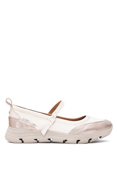 Mammamia D25Ya-750 Women's Genuine Leather Casual Shoes Bone