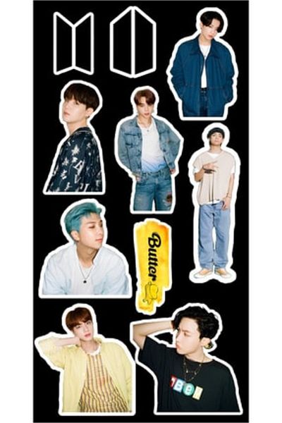 Sticksy Bts Sticker Phonelaptop Notebook Tablet Notebook Flask Sticker Sticker St167