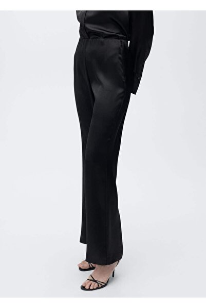 MANGO Woman Saten Düz Kesim Pantolon