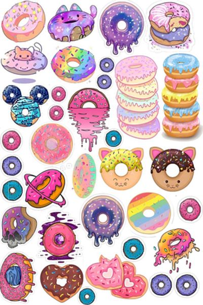 Sticksy Donat Stickerphone Laptop Notebook Tablet Notebook Flask Sticker Label St422