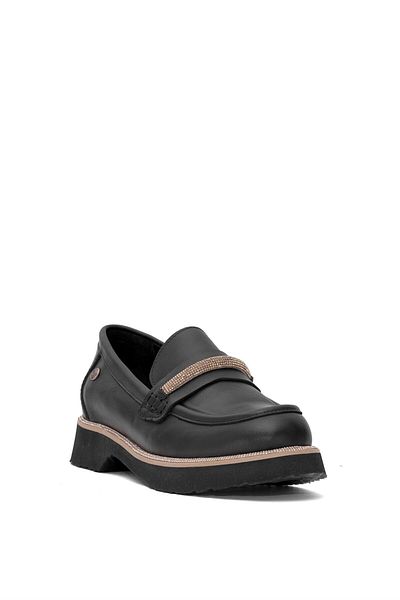 Mammamia Pantofi de damă negri din piele naturală D25YA-3735