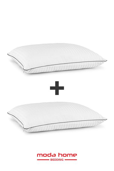 moda home bedding 2 Pieces Nano Gel Goose Feather Effective Microgel Filled Orthopedic Pillow