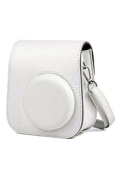 Choice WHITE For Fujifilm Film Camera Bag for Instax Mini 11 9 8 Camera Case PU Leather Soft Silicone Cover
