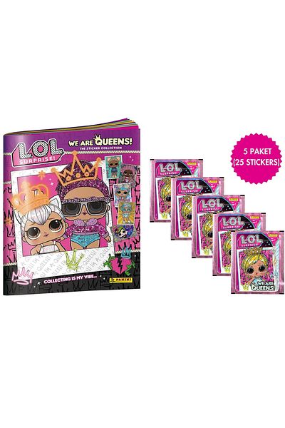 Panini L.O.L Surprise! 我们是女王！ Licensed Sticker Collection Album + 5 Pack Sticker Set