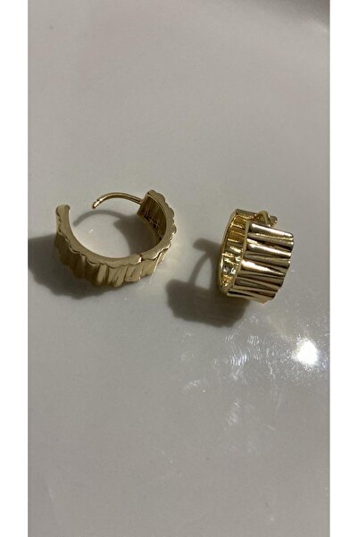 ZRN AKSESUAR HALKA  KÜPE  ŞIK  RODYUM KAPLAMA  14 K RENK 1,3 cm ÇAPINDA