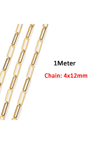 Choice سلاسل مسطحة من الفولاذ المقاوم للصدأ مقاس 4 × 12 بوصة بطول متر واحد لأ...