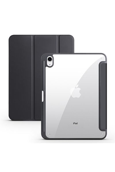 Choice حافظة لجهاز iPad 10 10.9 2022 باللون الأسود لجهاز iPad 10 2022 الجيل العاشر 10.9 غطاء خلفي شفاف صلب من البولي كربونات