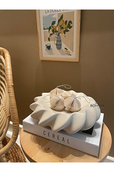 Home Ceramic Beige Decorative Mobile Plate (Equivalent.Brand)