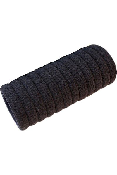 alsaccessories Set de 12 bucăți de elastic pentru păr pentru femei negre