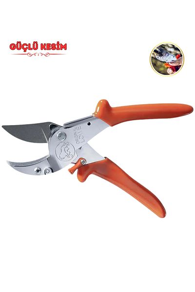 löwe Pruning Shears 10107 Inward Curved Handle Strong Cutting Scissors - Made in Germany