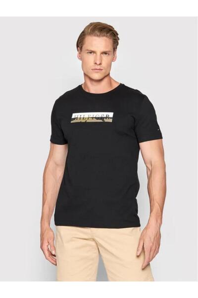 Tommy Hilfiger Tricou Camo Mw0Mw24548 Alb Regular Fit