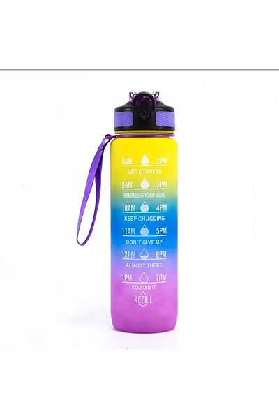 Choice 900ml B 32 Oz Leakproof Water Bottles with Times to Drink and Straw Motivational Drinking Sports Wat