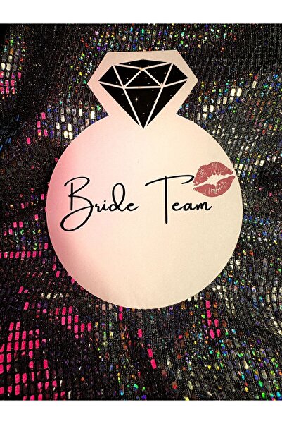YAPIŞKAN STORE Kişiselleştirilebilir Bride Team Hediyelik Toka Kartı (1 gelin...