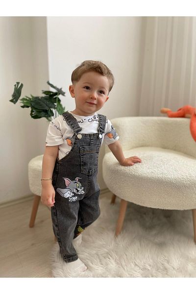 Mişsa Bebe Boy's Jeans Salopet 2 Piece Jeans