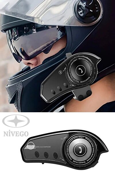Nivego BT35 Bluetooth 5.0 Intercom Kablosuz Kulaklık - Motosiklet Kask Kulaklık