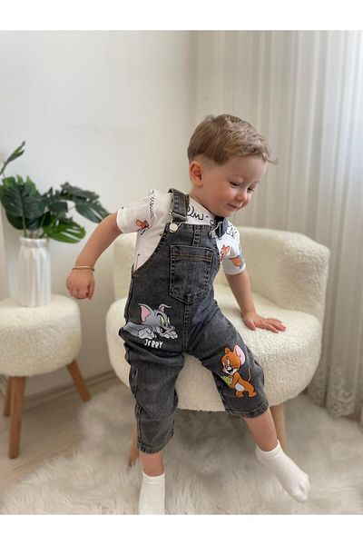 Mişsa Bebe Boy's Jeans Salopet 2 Piece Jeans