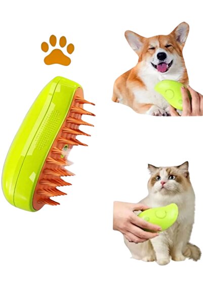 Sert Tarak Fırçalı Soğuk Buharlı Kedi Köpek Fırçası Tarağı Şarjlı