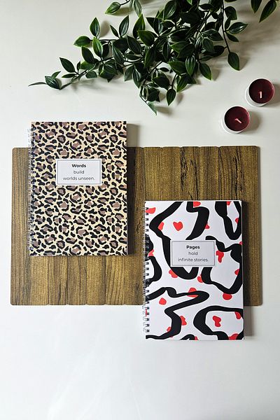 Notisyon Set of 2 Notepad 120 Sheets Leopard Cover