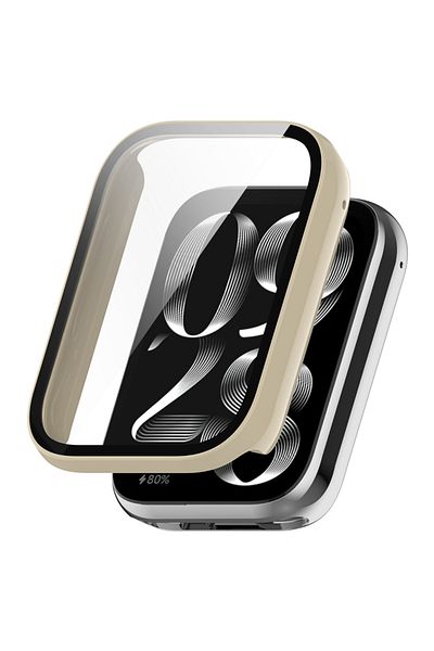 Choice For Mi Band 8 Pro Ivory White PC Case Glass For Xiaomi Mi Band 8 Pro Smartwatch Screen Protector Fra