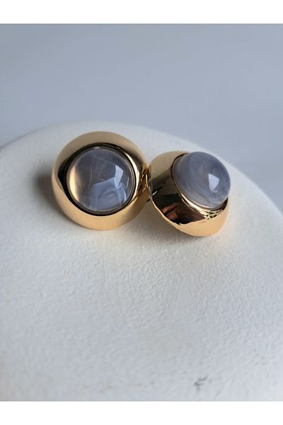 BHR AKSESUAR Navy Blue Earrings
