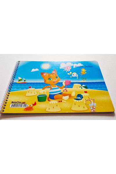 Modellino Spiral Picture Notebook 15 Sheets Cardboard Cover Noteche 17X24Cm