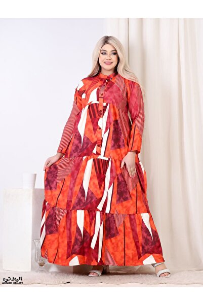 Genrics A flowing and comfortable Cotton jalabiya with a pattern in bright colors.