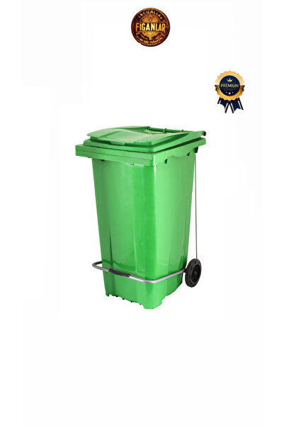 figanlar ambalaj 2 adet büyük boy plastik metal ayak pedallı çöp konteyner ap...