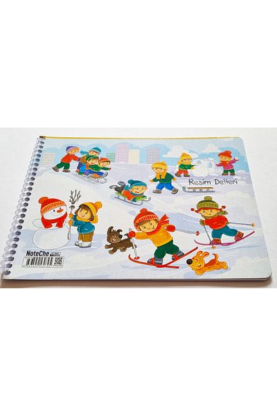 Modellino Spiral Picture Notebook 15 Sheets Cardboard Cover Noteche 17X24Cm