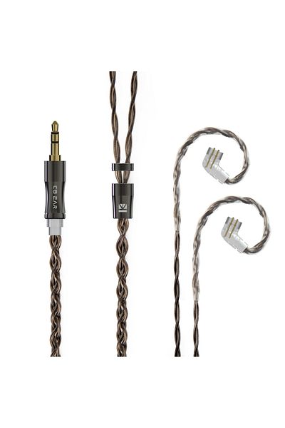 KBEAR Qdc 3.5mm Hazy 6n Graphene Copper-silver Alloy Mixedly Braided Upgrade Cable Plug Earphone Wir