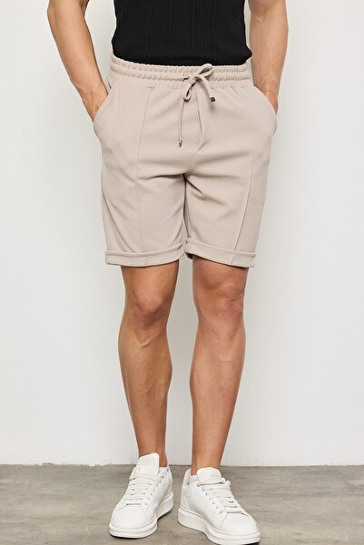 MADZEYMODA Ανδρικό σορτς νέας σεζόν Diagonal Jacquard πλεκτό ύφασμα βιζόν LS-93056