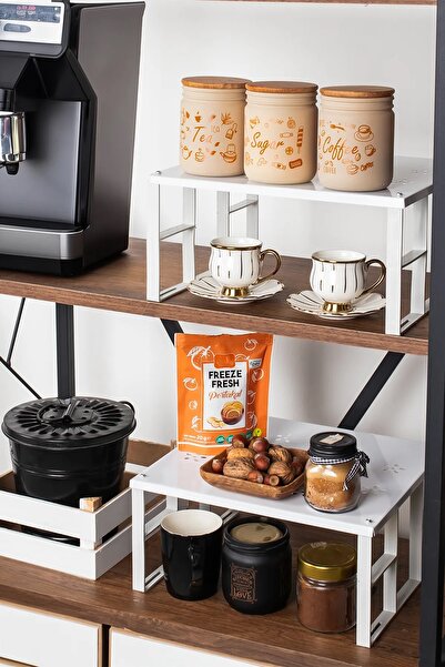 Roza's Home 1 ks vestavěný organizér police, police na šálky, organizační police Org-01