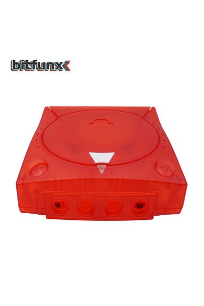 Choice Translucent red Bitfunx Replacement Plastic Shell Translucent Case for SEGA Dreamcast DC Retro Video