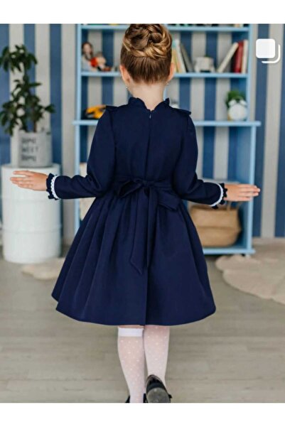 prenses tasarım atolyesi lacivert pamuk     dantelli