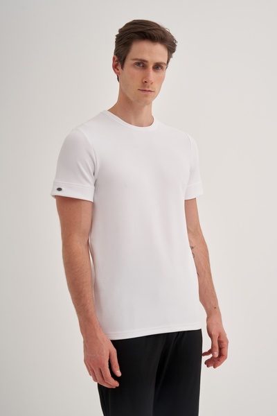 Cazador Erkek Cazador Beyaz Premium Yazlık Slim Fit Kesim Bisiklet Yaka Özel ...