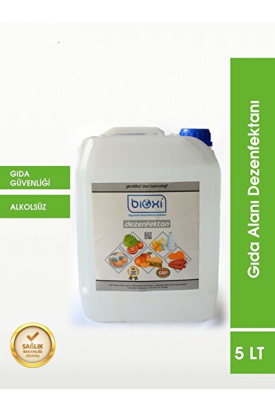 Bioxi Gıda Alanı Dezenfektanı 5 Lt - Hipokloröz Asit (HOCL) Bazlı | Güvenli Ve Etkili Temizlik