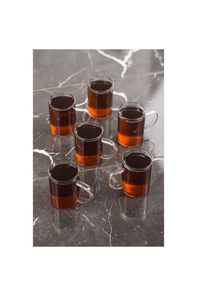 Depa Set of 6 Borosilicate Heat Resistant Thermal Glass Mug Cups (6 X 200 ml)