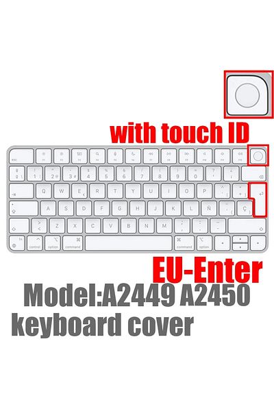 Choice غطاء لوحة مفاتيح الاتحاد الأوروبي A2449 A2450 لجهاز iMac A1314 A1644 A1843 A1243 مزود بتقنية البلوتوث اللاسلكية Magic Numeric Sili