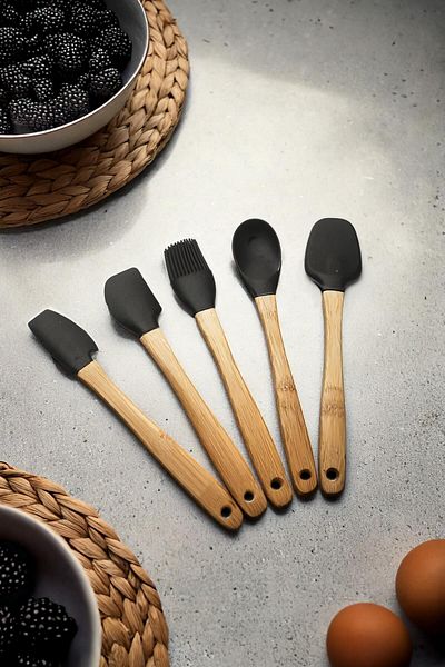 Depa 5 Piece Bamboo Handle Mini Supatula Set