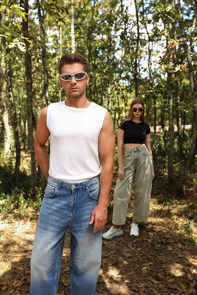 BANNY JEANS Ανδρικό τζιν παντελόνι Blue Skater Fit