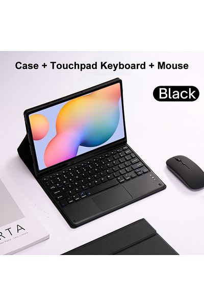 HUAIBX English keyboard Black D Case For Samsung Galaxy Tab S6 lite 10.4 Inch Detachable Keyboard Cover for
