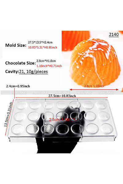 Choice 2140-SWT0405 Chocolate Mold Polycarbonate Sphere Diamond Chocolate Bon...