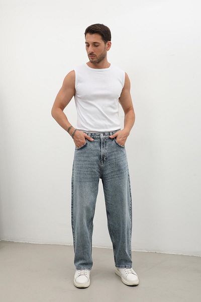 BANNY JEANS Ice Blue Ανδρικό Παντελόνι Skater Fit Jean