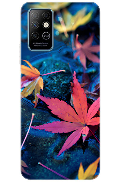 Ceppare iNfinix Note 8 (X692) Uyumlu Kılıf Desen Baskılı Silikon Yapraklar STK:702 CP-Hgo1TEp