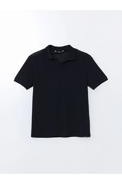 LC Waikiki XSIDE Marineblaues Herren-T-Shirt mit Polokragen