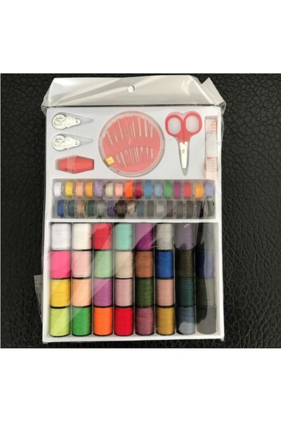 Choice 64pcs Sewing Kits Portable Mini Manual Sewing Machine Portable Mini Travel PP Sewing Box Sewing Kits
