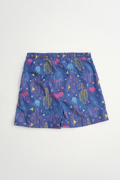 MARKAPIA Cactus Patterned Boys' Sea Shorts - Mesh Detailed