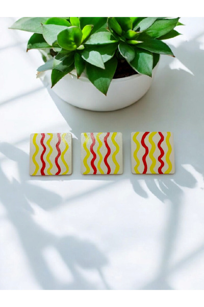 Esepix مروحة وقايات زينة حجرية ملونة مصنوعة يدوياً طقم من 3 وقايات حجرية ملونة